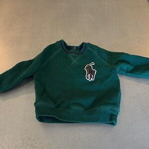 Ralph Lauren Forest Green Toddler Sweatshirt. Size 12m
